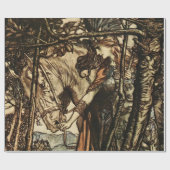 Papier Cadeau « Brunhilde mena son cheval » par Arthur Rackham (Plat)