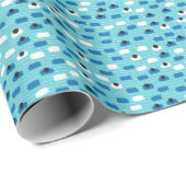 Papier Cadeau Brush course sans couture motif, dessiné à la main (Coin rond)