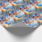 Papier Cadeau Brussels Griffon Frosted Window Christmas Art (Coin)