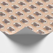 Papier Cadeau Bruxelles Griffon Smooth Painting Original Chien A (Coin)