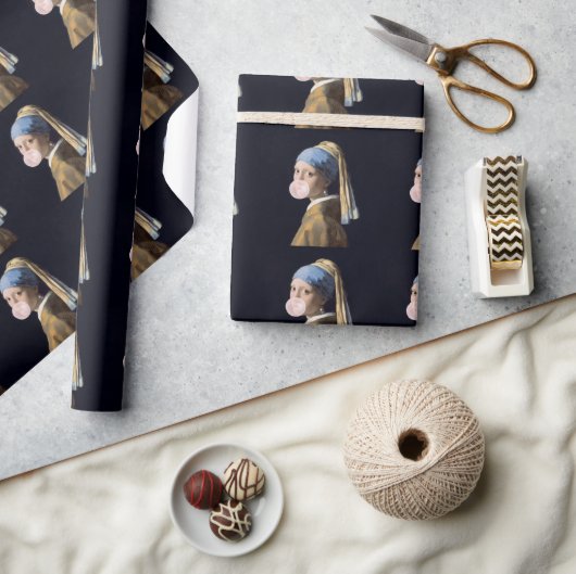 Papier Cadeau Bubble Gum Diva avec oreille perle (Artisanat)