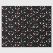 Papier Cadeau Bubble Heart with Love Text (Plat)