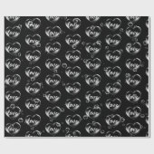 Papier Cadeau Bubble Heart with Love Text (Plat)