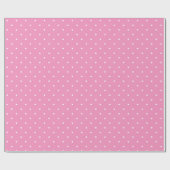 Papier Cadeau Bubblegum Pois rose et blanc Motif (Plat)