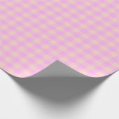 Papier Cadeau Bubblegum & Soft Peach Gingham Wrapping Paper (Coin)