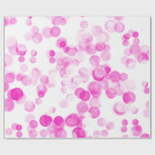 Papier Cadeau Bubbles rose blanc effet Bokeh (Plat)