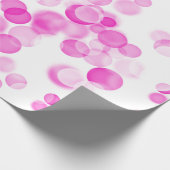 Papier Cadeau Bubbles rose blanc effet Bokeh (Coin)