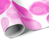 Papier Cadeau Bubbles rose blanc effet Bokeh (Coin rond)