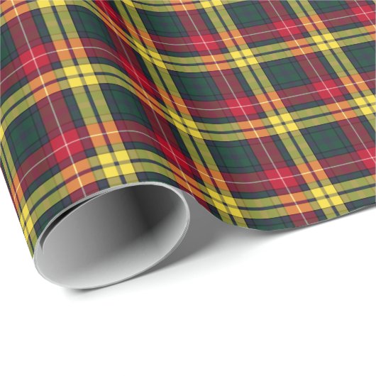Papier Cadeau Buchanan Clan Tartan (Coin rond)