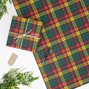 Papier Cadeau Buchanan Clan Tartan Plaid Motif Holidays