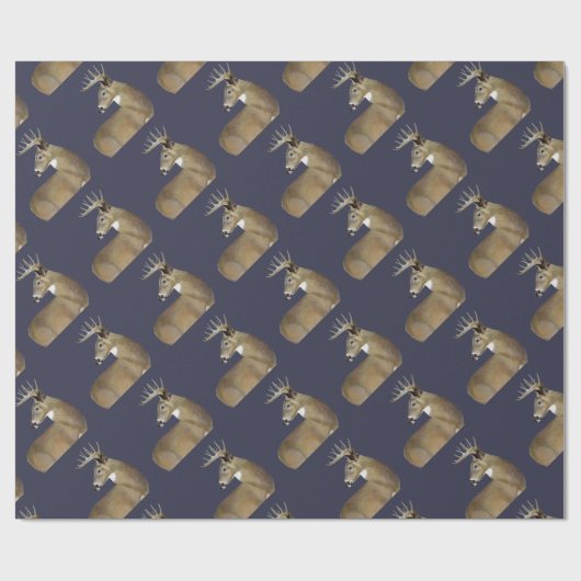 Papier Cadeau Buck de queue blanche (Plat)