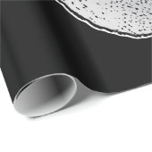 Papier Cadeau Buck on Bold Black White Tail Deer (Coin rond)