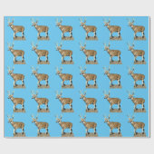 Papier Cadeau Buck White Tailed (Plat)