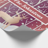 Papier Cadeau Bucks, arbres et neige Abstraits (Coin)