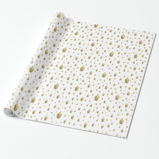Papier Cadeau budda en blanc (Déroulé)
