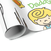 Papier Cadeau Buddy de pêche (Coin rond)