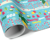 Papier Cadeau Buddy le Motif Elf Candy (Coin rond)