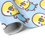 Papier Cadeau Budgerigar / Pastel rainbow male (Coin rond)