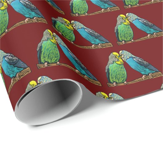 Papier Cadeau Budgie (Coin rond)