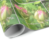 Papier Cadeau Buds roses (Coin rond)