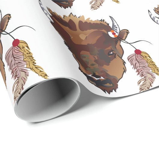 Papier Cadeau Buffalo (Coin rond)