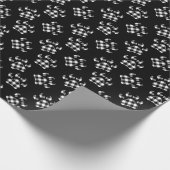 Papier Cadeau Buffalo A Mis Des Empreintes de pattes Sur Noir (Coin)