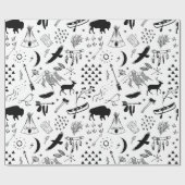 Papier Cadeau Buffalo Adventures Motif Black ID599 (Plat)