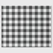 Papier Cadeau Buffalo Check blanc et noir Carrés plaid (Plat)