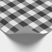 Papier Cadeau Buffalo Check blanc et noir Carrés plaid (Coin)