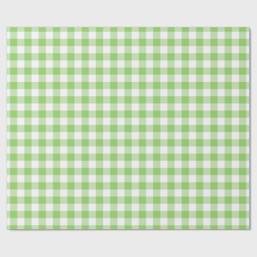 Papier Cadeau Buffalo Check en vichy motif citron vert (Plat)
