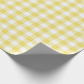 Papier Cadeau Buffalo Check en vichy motif pastel jaune (Coin)