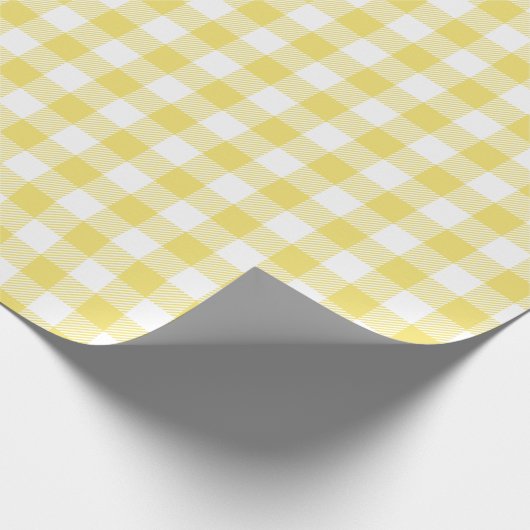 Papier Cadeau Buffalo Check en vichy motif pastel jaune (Coin)