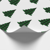 Papier Cadeau Buffalo Check Green Pine Trees rustiques (Coin)