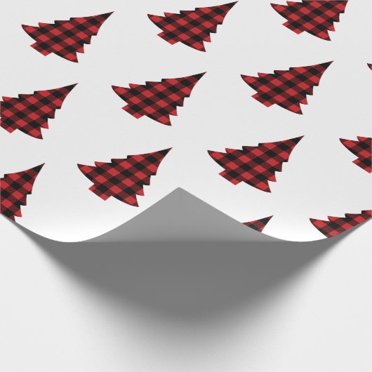 Papier Cadeau Buffalo Check Pine Trees Rustic Wrapper Papier (Coin)