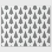 Papier Cadeau Buffalo Check Pine Trees Rustic Wrapper Papier (Plat)