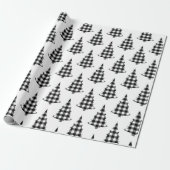 Papier Cadeau Buffalo Check Pine Trees Rustic Wrapper Papier (Déroulé)