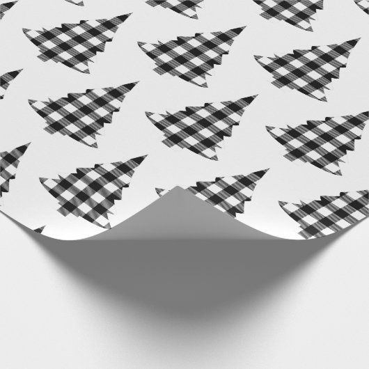 Papier Cadeau Buffalo Check Pine Trees Rustic Wrapper Papier (Coin)