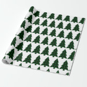 Papier Cadeau Buffalo Check Pine Trees rustiques (Déroulé)