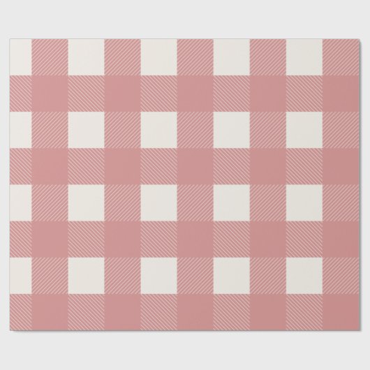 Papier Cadeau Buffalo Check rose Mauve Simple Style Plaid (Plat)