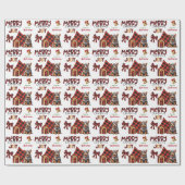 Papier Cadeau Buffalo Plaid Aussie Chien Chien Chien Chien Chien (Plat)