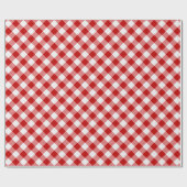 Papier Cadeau Buffalo Plaid Check Rouge Blanc (Plat)