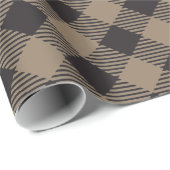 Papier Cadeau Buffalo Plaid Country Chic Style (Coin rond)