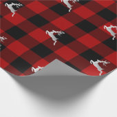 Papier Cadeau Buffalo Plaid Lomberjack Christmas Deer Silver (Coin)