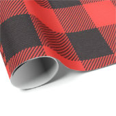 Papier Cadeau Buffalo Plaid Motif (Coin rond)