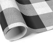 Papier Cadeau Buffalo plaqué noir et blanc ID603 (Coin rond)