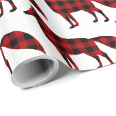 Papier Cadeau Buffalo Renard Rouge Plaid Pour Papier Enveloppant (Coin rond)