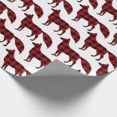 Papier Cadeau Buffalo Renard Rouge Plaid Pour Papier Enveloppant (Coin)