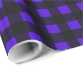 Papier Cadeau Buffle Bleu Grande Plaid (Coin rond)