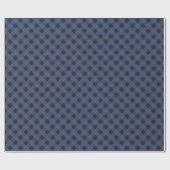 Papier Cadeau Buffle écossais bleu (Plat)