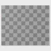 Papier Cadeau Buffle gris noir moderne Plaid Motif (Plat)